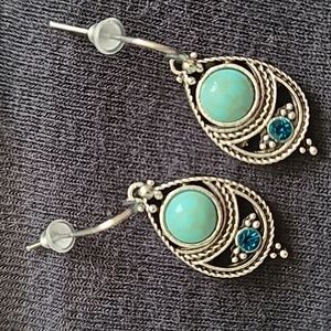 - Blue Dangle Earrings